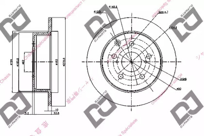 Тормозной диск DJ PARTS BD2087